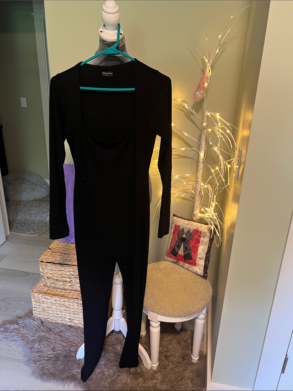 Naked Wardrobe Black Jumpsuit With Scoop Nec
